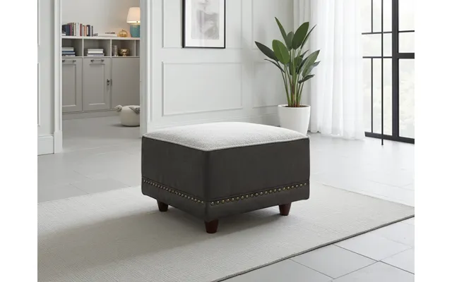 Bella Grey Fabric Footstool Comfortable - Stylish
