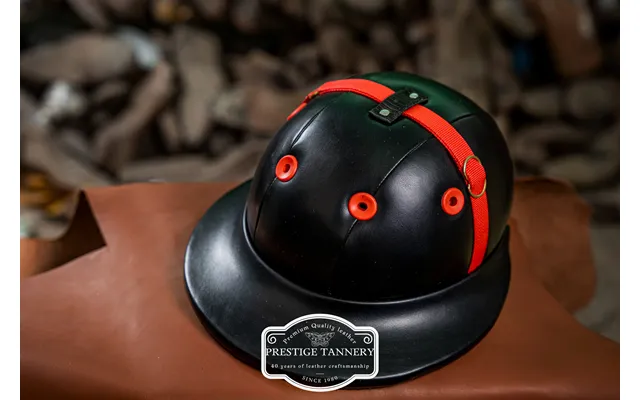 Black With Red Stripes Polo Helmet - S
