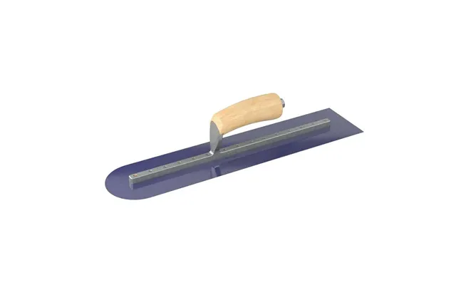 Bon Tool Blue Steel Square Round Trowel - Camel Back Wood Handle