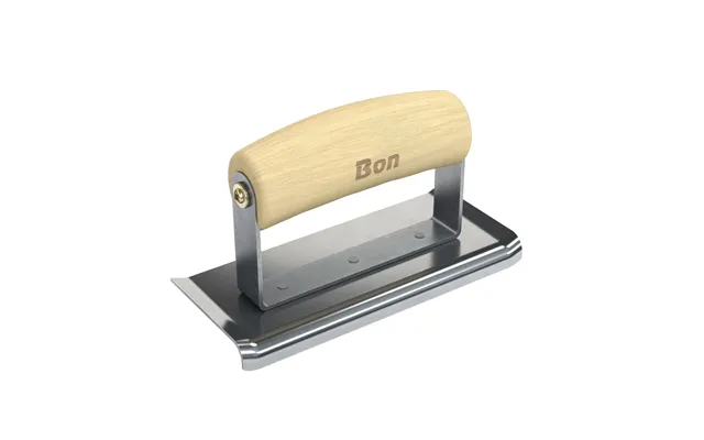 Bon Tool Curved End Concrete Edger - Wood Wave Handle