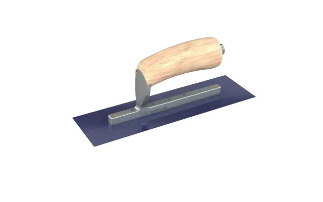 Bon Tool Ultra Flex Blue Steel Square End Finish Trowel - Camel Back Wood Handle