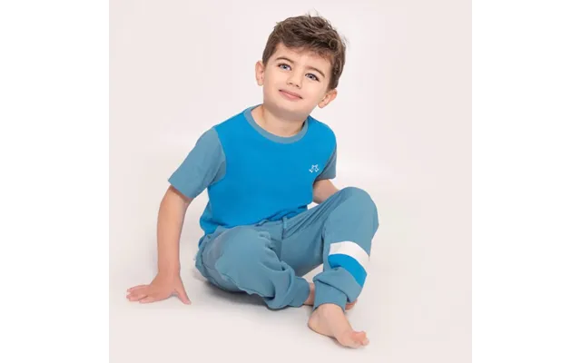 Boys Blue Jersey Lounge Tee - 5-6 Years