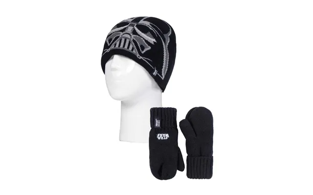 Boys Marvel Thermal Hat & Gloves Set For Winter - 3-6 Years Darth Vader product image