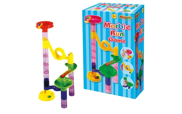 Brightly Coloured Children's Marble Run Game With 14 Marbles