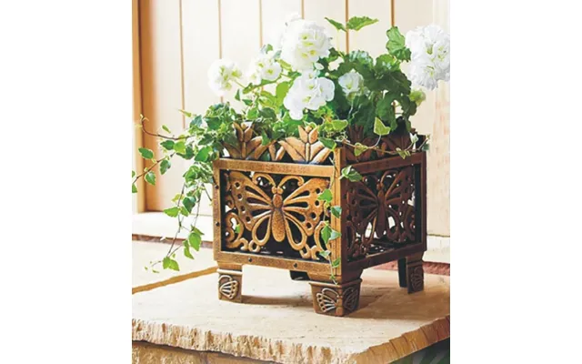 Bronze Butterfly Design Planter Rack