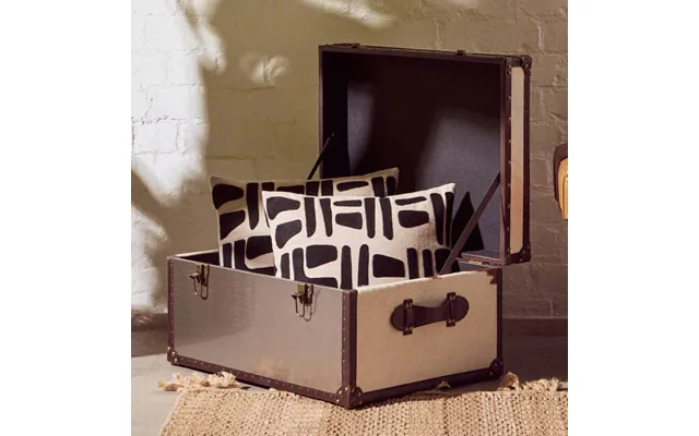 Brown And White Genuine Cowhide Storage Trunk Kensington Townhouse
