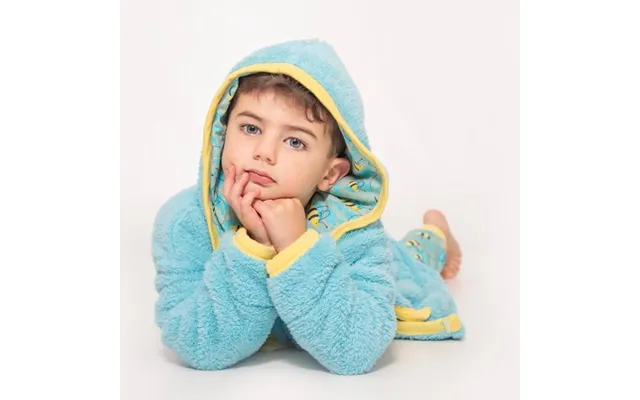 Busy Bees Light Blue Boys Fleece Dressing Gown - 7-8 Years