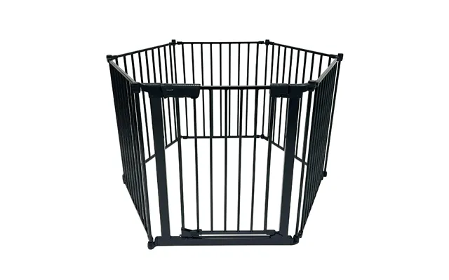 Callowesse Xl Extendable Hexagonal Playpen, Fireguard And Room Divider - Black