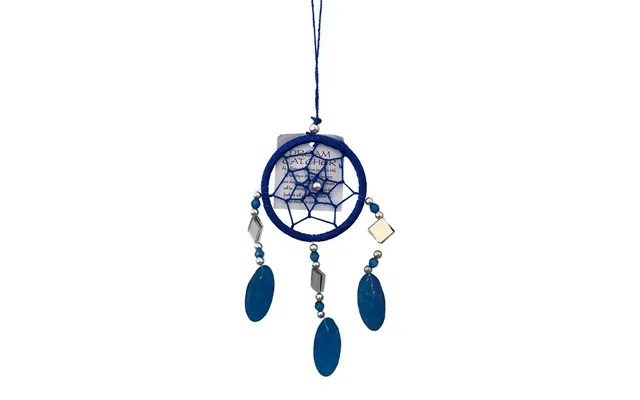 Capiz Dream Catcher, No Feathers, 6cm - Blue