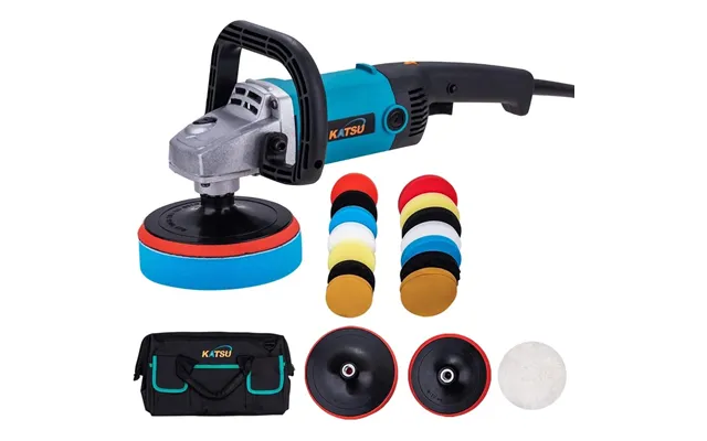 Car Polisher 1200w With 150mm 180mm Pads 20pcs Sponge Set Tool Bag Katsu