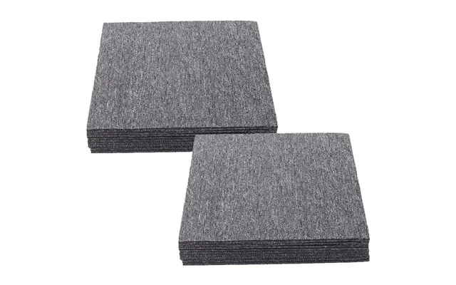 Carpet Tiles 50x50cm 20pcs Heavy Duty Commercial Pvc Backing Dark Grey Nisorpa