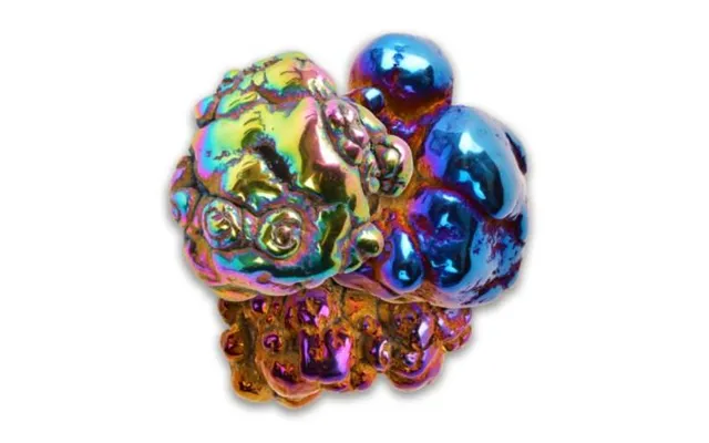 Chalcedony Shiny Quartz Metallic Space Bubbles 1-2 Single