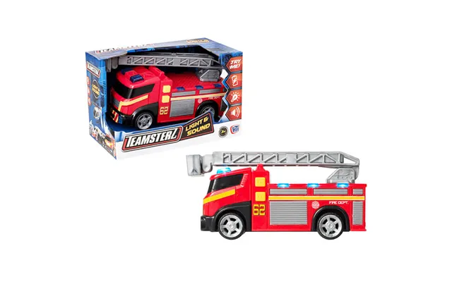 Children's Plastic Fire Engine Toy With Lights And Sounds