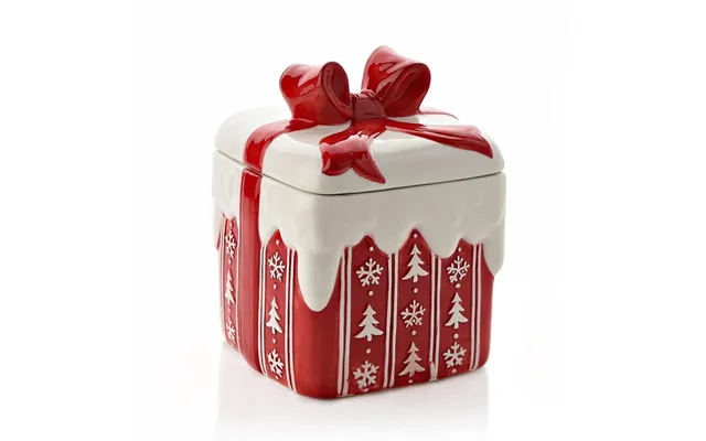 Christmas Gift Shaped Cookie Jar