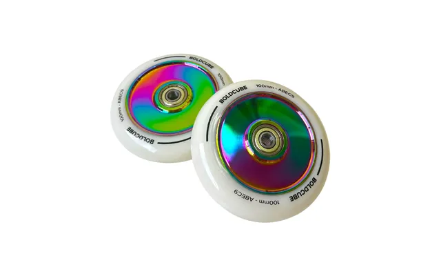Chrome Alloy Stunt Wheels - Solid Chrome White