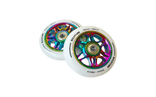Chrome Alloy Stunt Wheels - Spoked Chrome White
