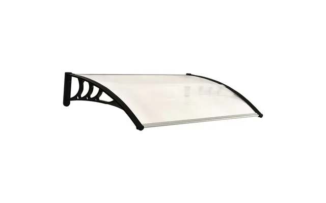 Clear Polycarbonate Curved Awning - 75x120x23 Cm