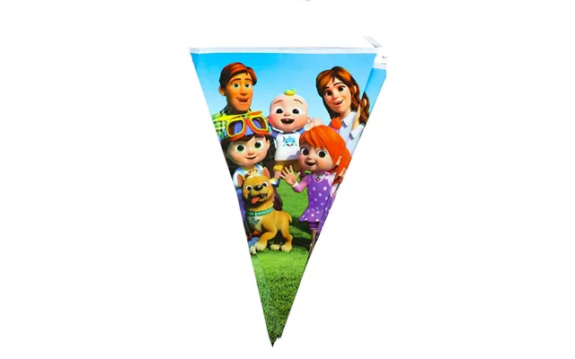 Cocomelon Kids Birthday Party Decorations Balloons Cups Plates Baby Shower Gift - 10pcs Pennant Banner