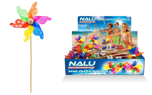 Colourful Polka Dot Sand Castle Windmill
