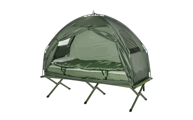 Compact 4-in-1 Outdoor Camping Tent With Cot, Sleeping Bag - Perfect For Hiking And Camping