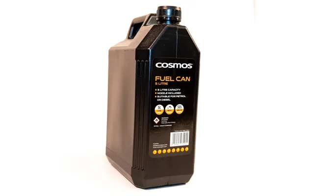 Cosmos 5l Large Plastic Fuel Can - Black