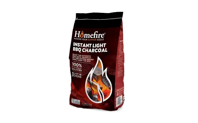 Cpl Homefire Instant Light Bbq Charcoal 2 X 1.25kg