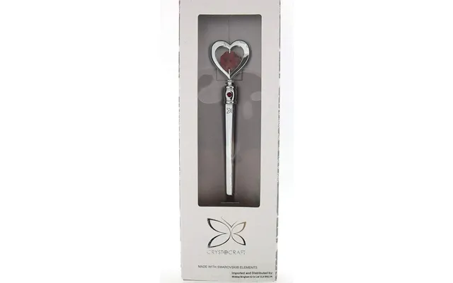 Crystocraft Chrome Plated Heart Letter Opener Made With Swarovski Crystals