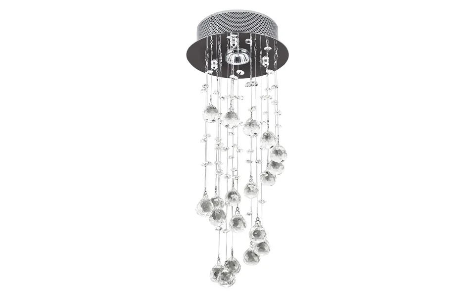 Deluxe Crystal Chandelier Spiral Rain Drop Silver Crystal Enhance Any Décor Ideal For Any Room