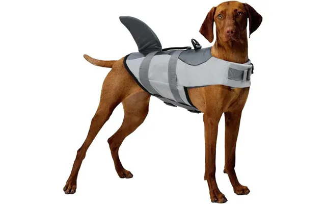 Dog Life Jacket Floatation - Pet Life Vest Shark Costume Size L