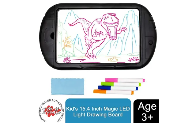 Doodle Kid's 15.4 Inch Magic Led Light Dinosaur Drawing Board product image