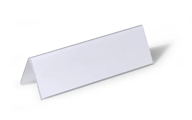 Durable Clear Plastic Table Place Name Holders And Inserts 25 Pack 61x210mm