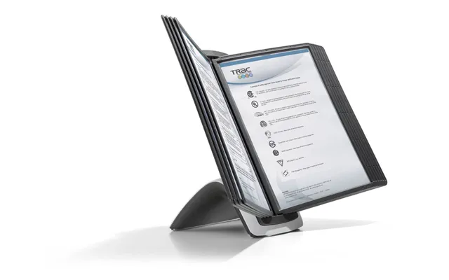 Durable Sherpa Style Table 10 Display Panel Desk Stand 10 Panels A4 Black