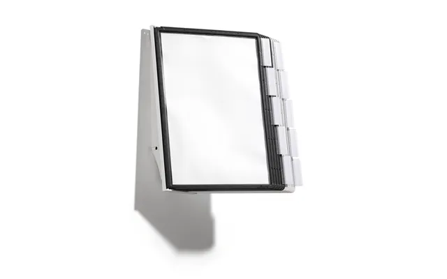 Durable Sherpa Wall 10 Display Panel Document Split Flap Index A4 Black & Grey