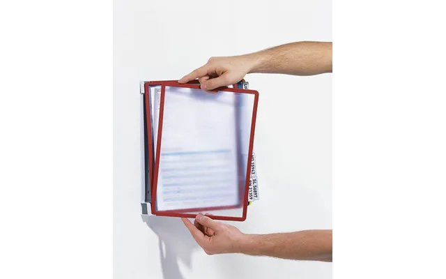 Durable Vario Wall 10 Display Panel Document Holder 10 Panel A4 Colour Coded