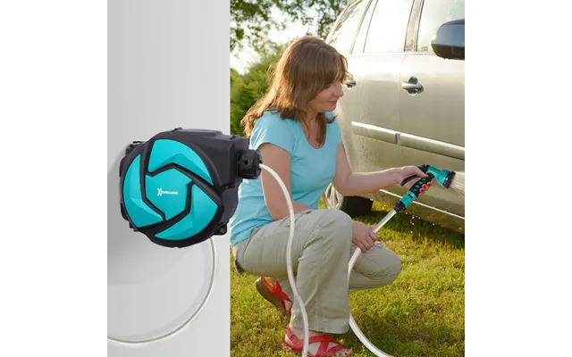 Durhand 10m Garden Auto Hose Reel Wall Mounted Retractable 7 Patterns Spray Nozzle product image