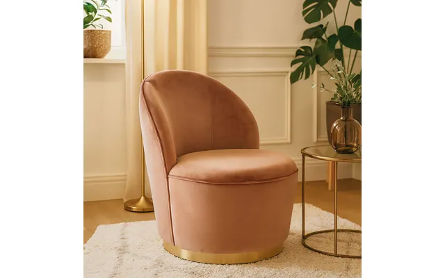 Dusty Pink Velvet Gold Base Chair Tamra