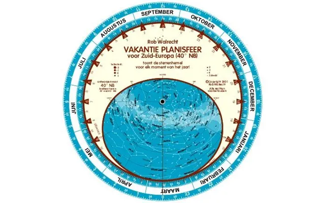 Dutch 'holiday' Planisphere For 40 North