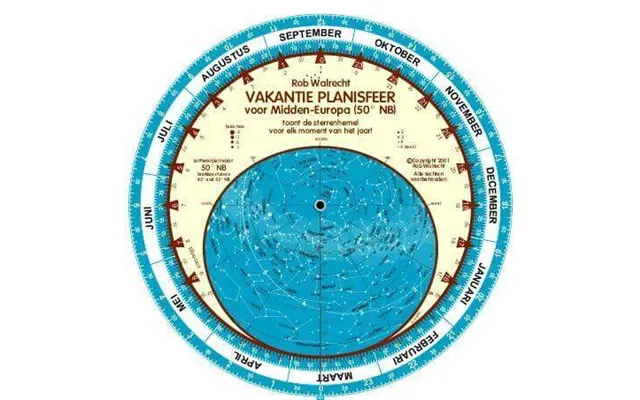 Dutch 'holiday' Planisphere For 50 North