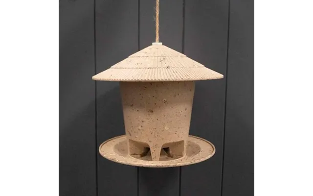Earthy Deluxe Round Bird Feeder - Coffee Husks 21.8cm