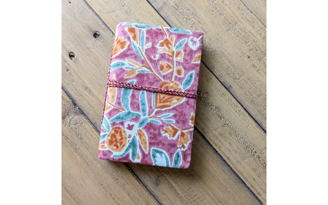Eco Friendly Cotton Fabric Journals 5 X 7 In , Fair Trade Stationery Ethically Handmade In India - Pink