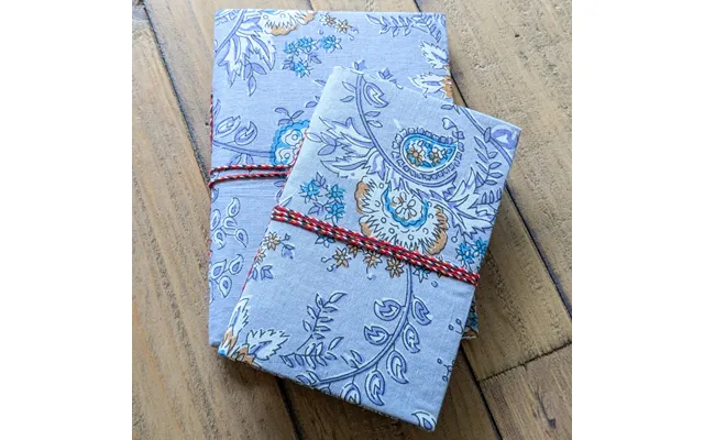 Eco Friendly Cotton Fabric Pocket Journals 4 X 6 In , Fair Trade Stationery Ethically Handmade In India - Baby Blue