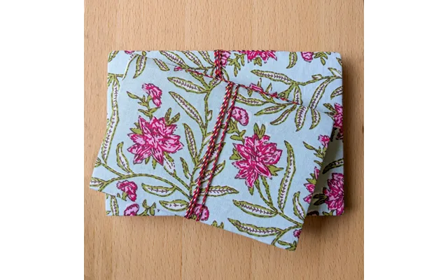 Eco Friendly Cotton Fabric Pocket Journals 4 X 6 In , Fair Trade Stationery Ethically Handmade In India - Blue & Pink