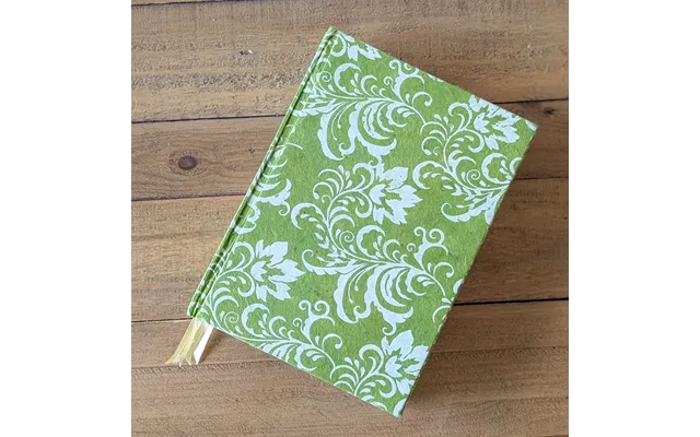 Eco Friendly Recycled Paper Notebook A5 Eco-friendly Journal Fair Trade - Green & White
