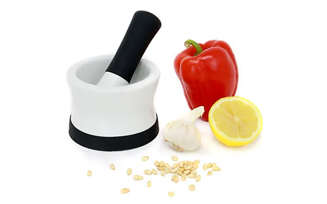 Efficient Ceramic Pestle & Mortar Set Maison & White