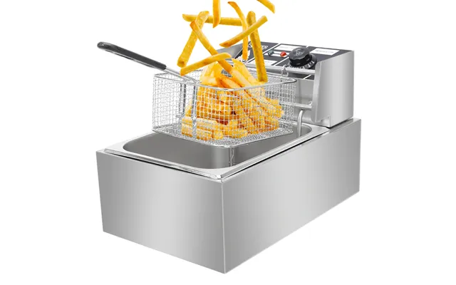 Eh81 2500w 220-240v 6.3qt 6l Stainless Steel Single Cylinder Electric Fryer Uk Plug