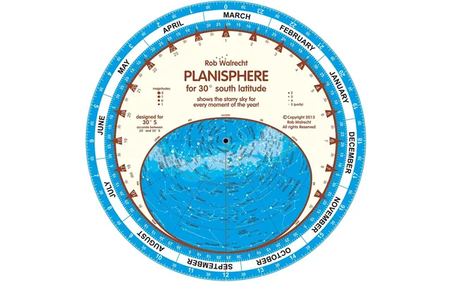 English Planisphere For 30 South