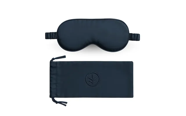 Essential Silk Sleep Eye Mask In Navy Eucalyptus Silk
