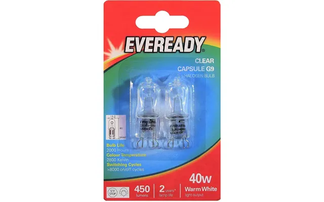 Eveready G4 20w 12v Halogen Capsule Light Bulbs - Dimmable Lamps
