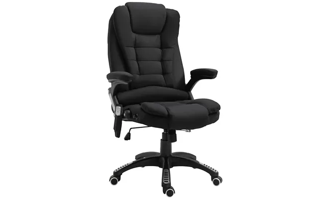 Executive Reclining Chair W Heating Massage Points Relaxing Headrest Black