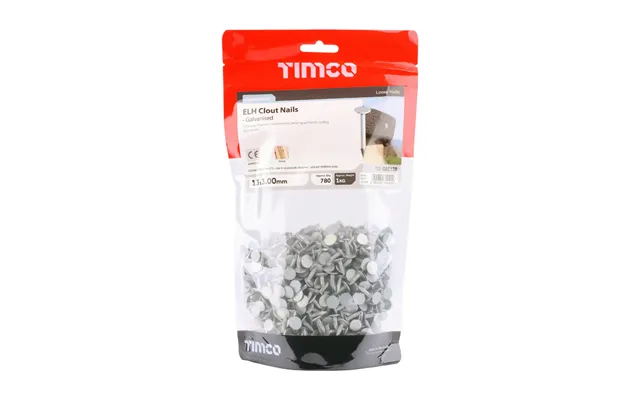 Extra Large Head Clout Nails Galvanised 1kg Bags - 13mm X 3mm